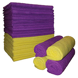 MICRFIBER EDGELESS CLOTH, 12 PURPLE/12 YELLOW